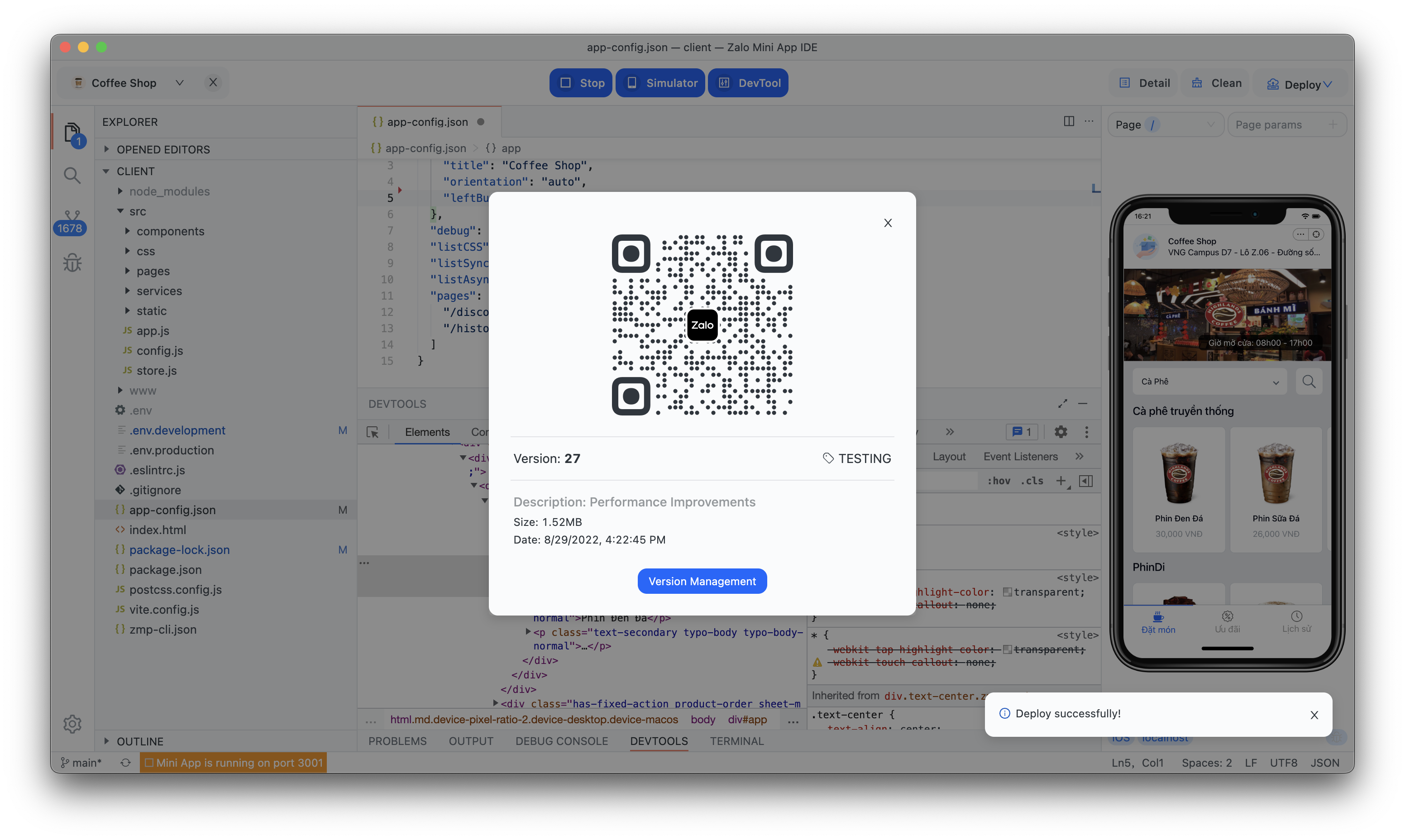 Deploy project