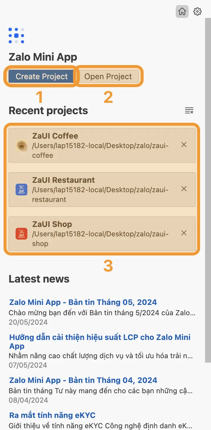 Create new project