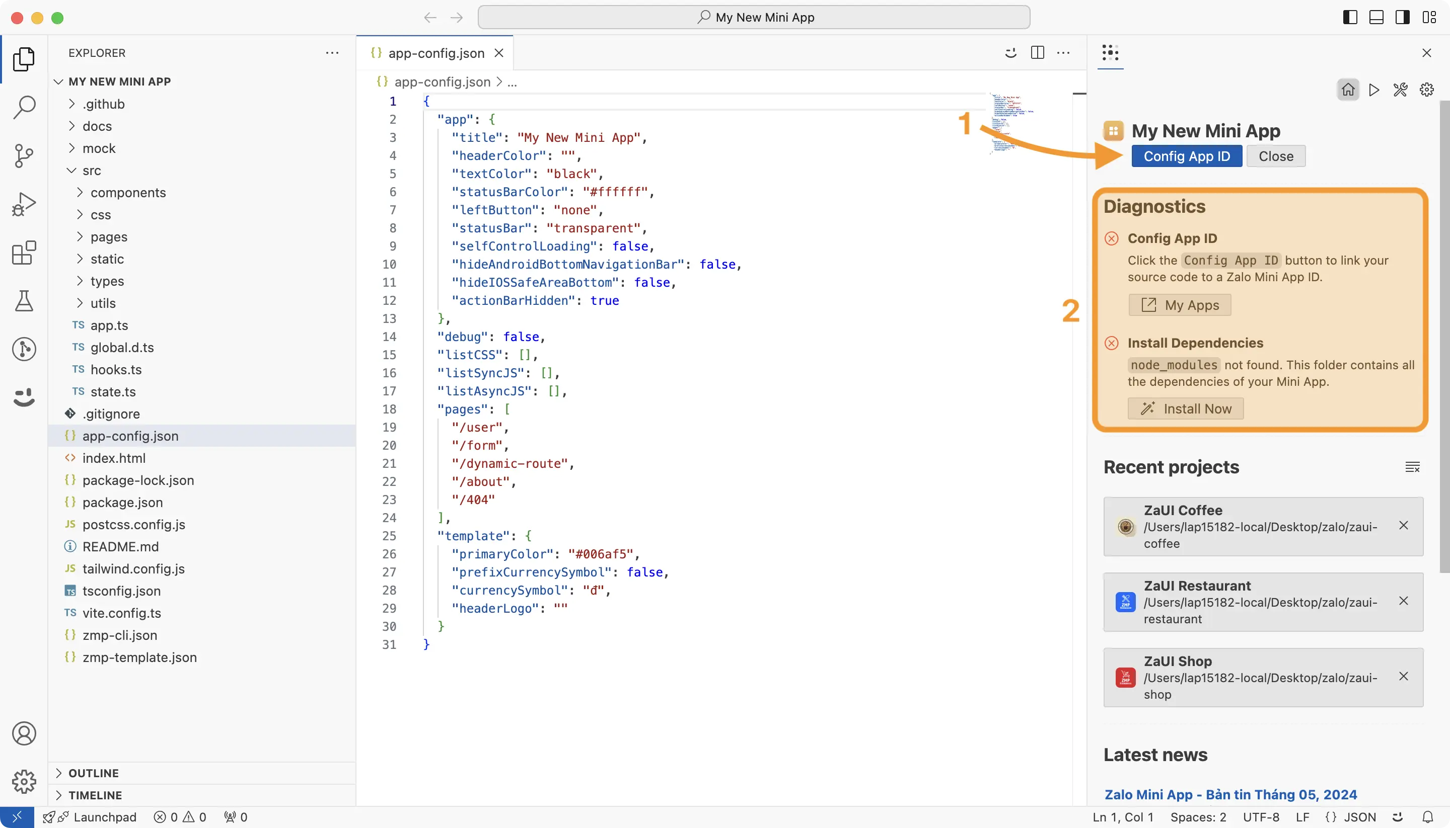 Config App ID and Install Dependencies