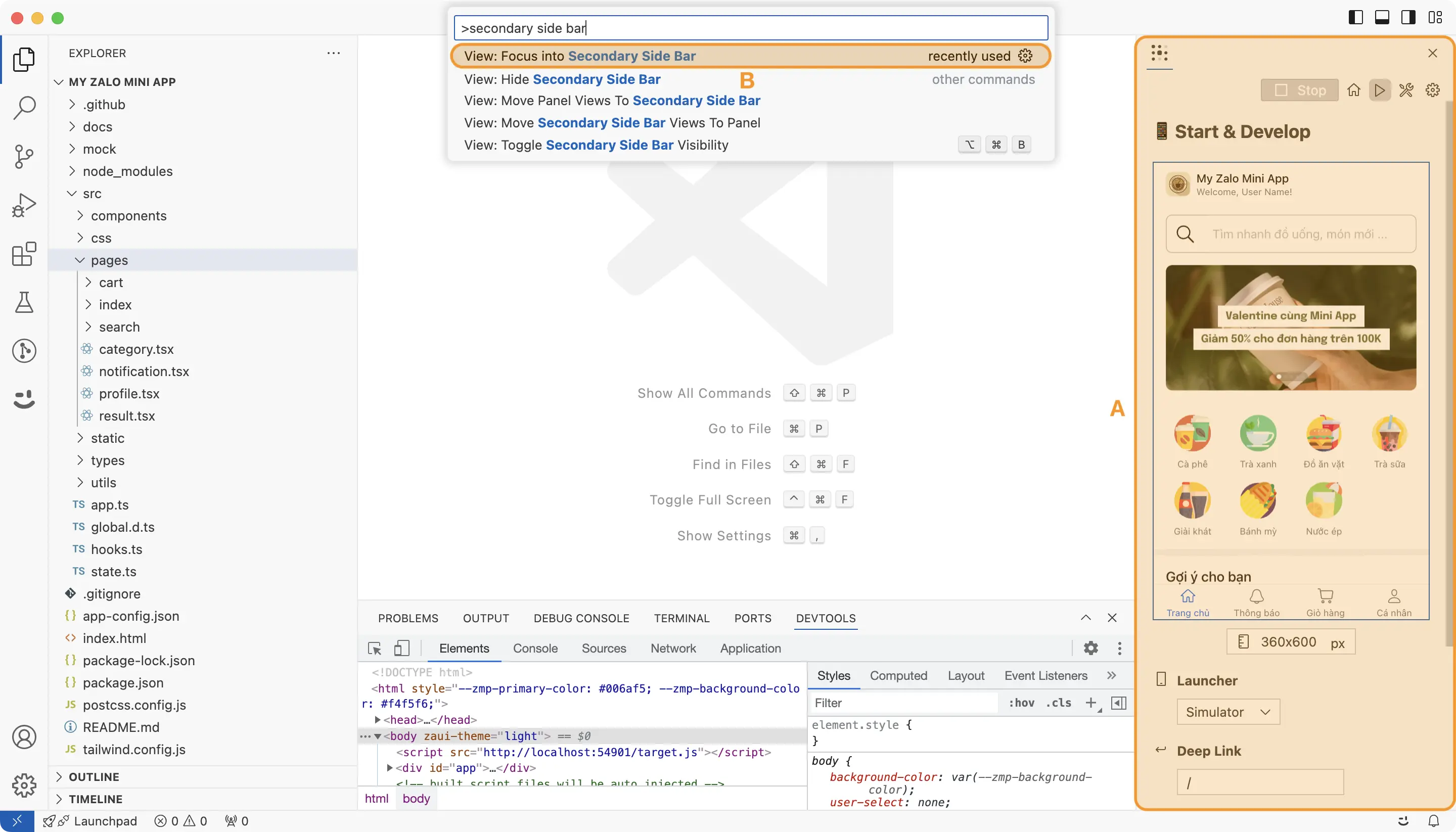 Move to secondary sidebar
